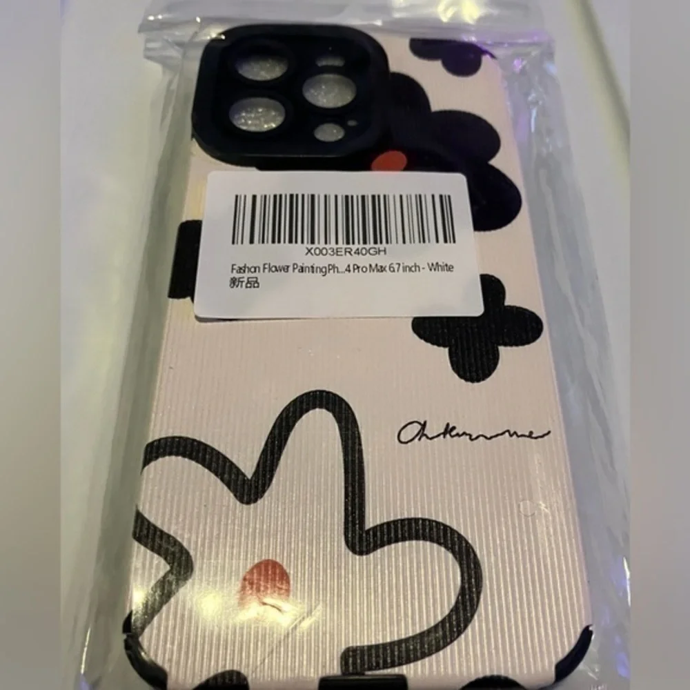 iPhone 14 pro max 6.7” cover flower painting